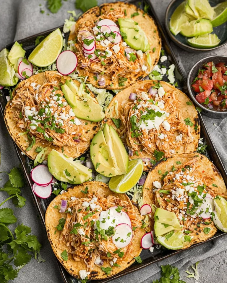 Healthy Crockpot Chicken Tacos