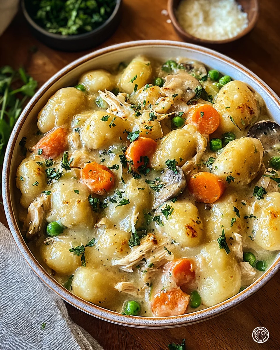 One Pot Gnocchi Chicken Pot Pie
