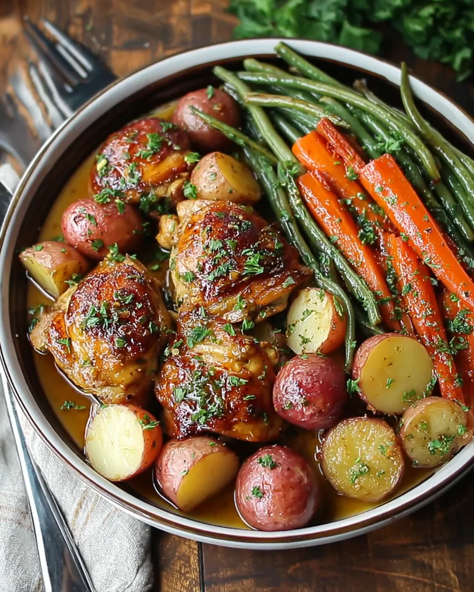 Slow Cooker Honey Garlic Chicken and Veggies