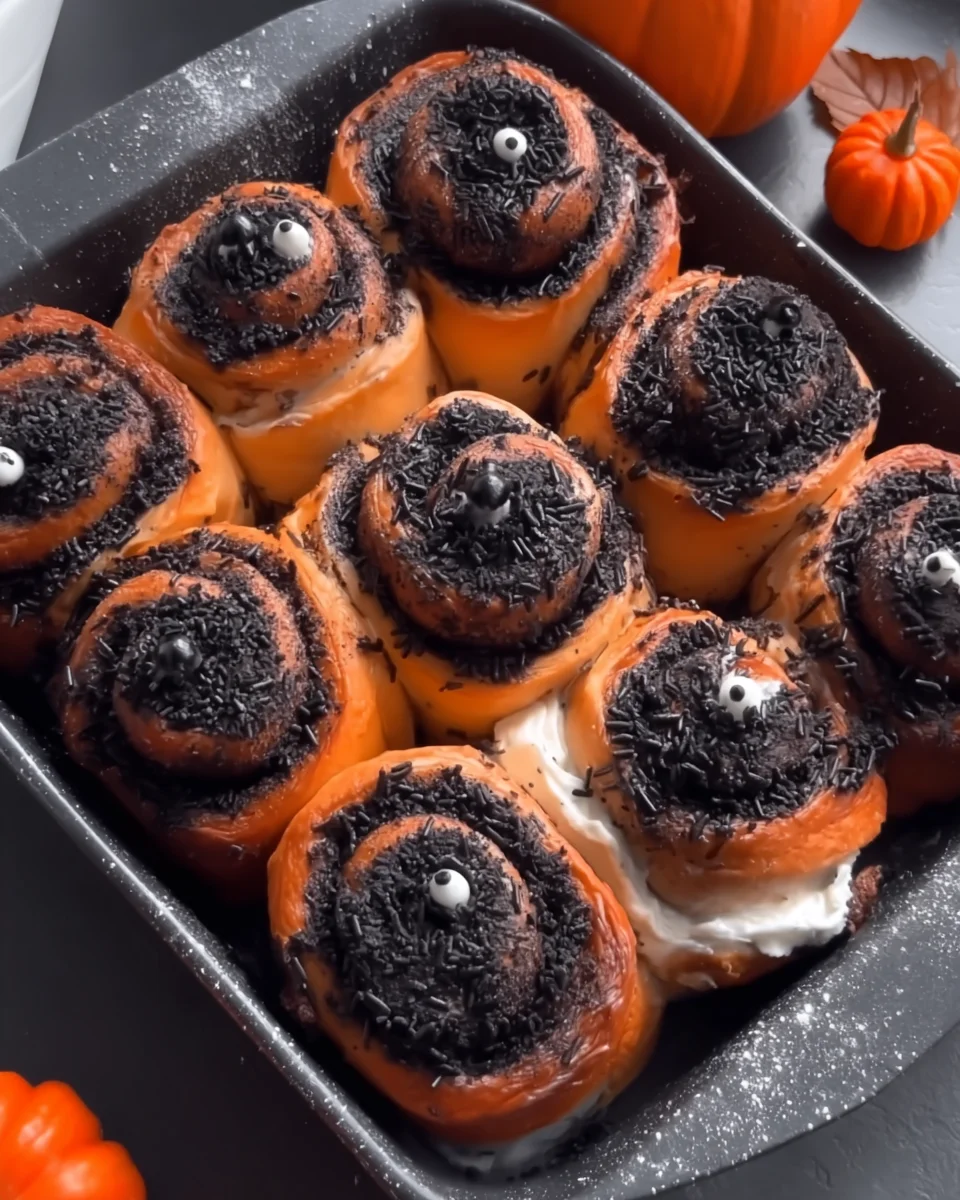 Spooky Cinnamon Rolls