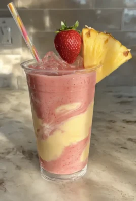 Strawberry pina colada smoothie