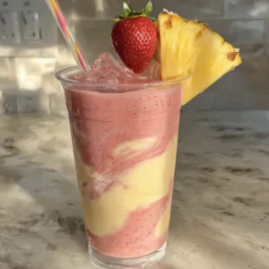 Strawberry pina colada smoothie