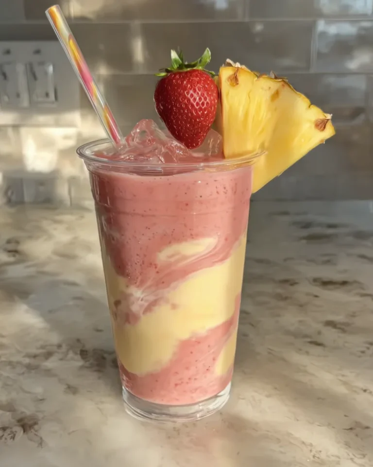 Strawberry pina colada smoothie