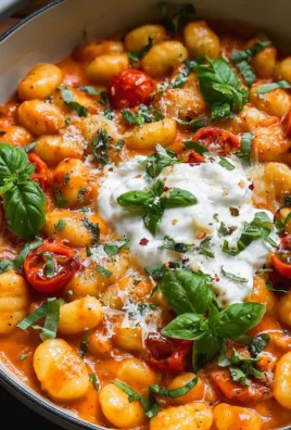 30 Minute Creamy Tomato Gnocchi with Burrata