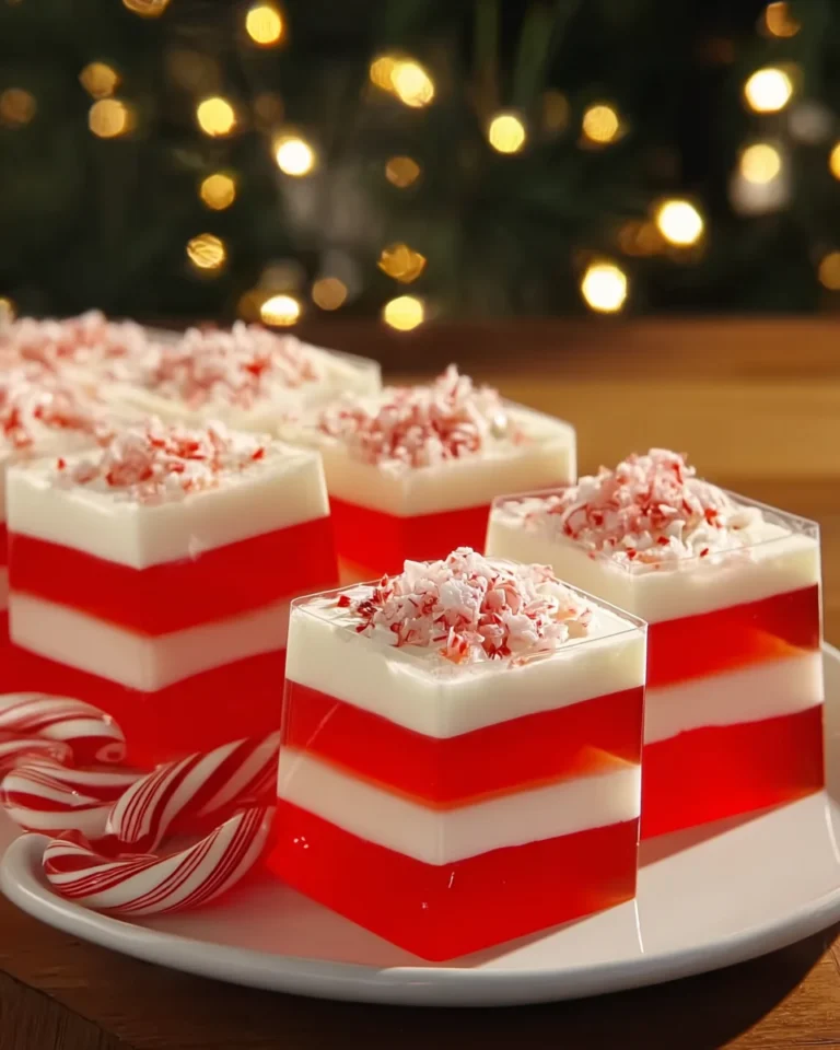 Candy Cane Jell-O Shots