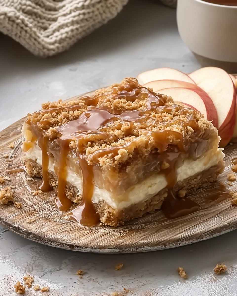 Caramel Apple Cheesecake Bars
