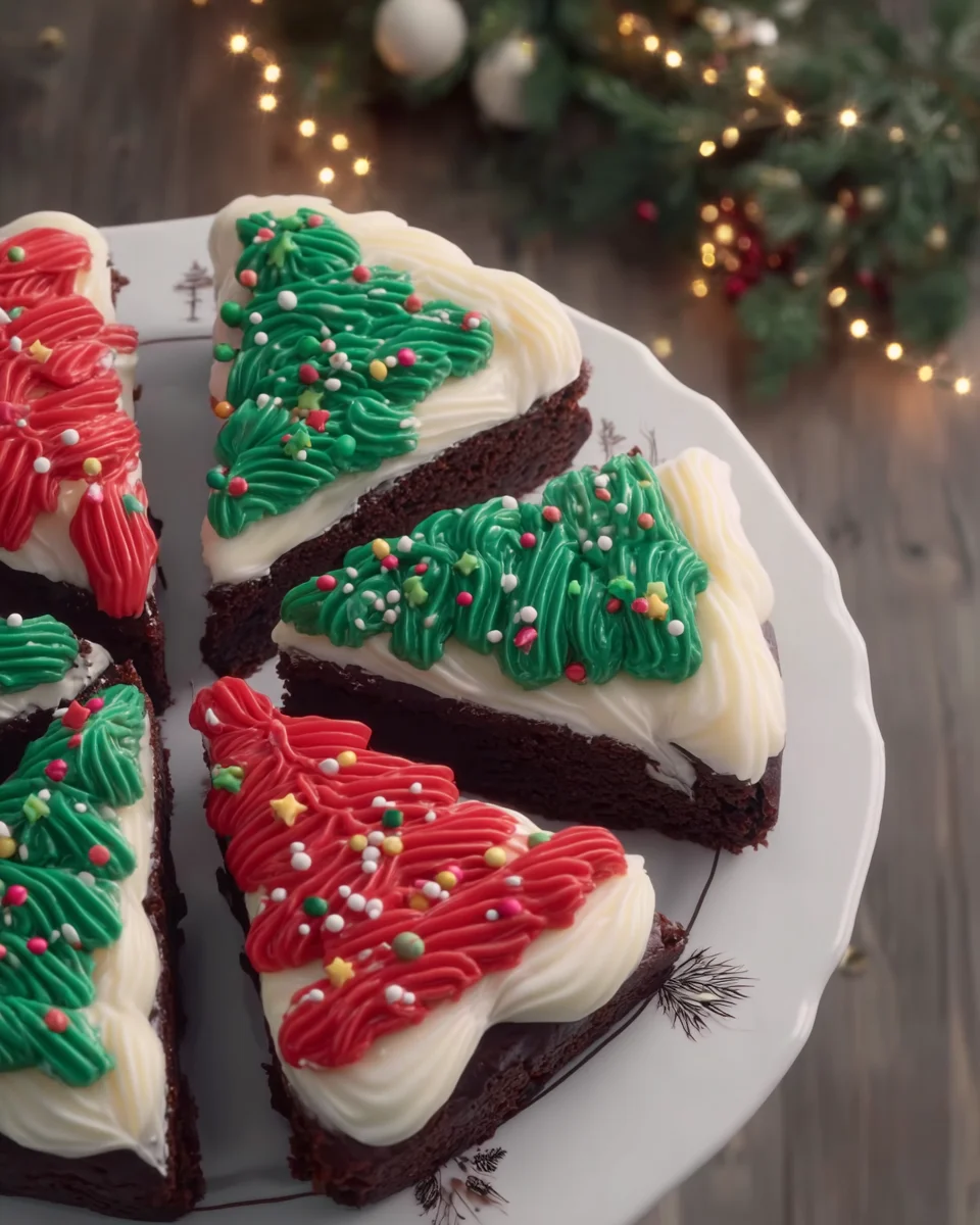 Frosted Christmas Brownies