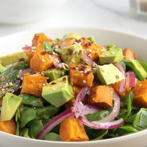 Roasted Sweet Potato and Avocado Salad