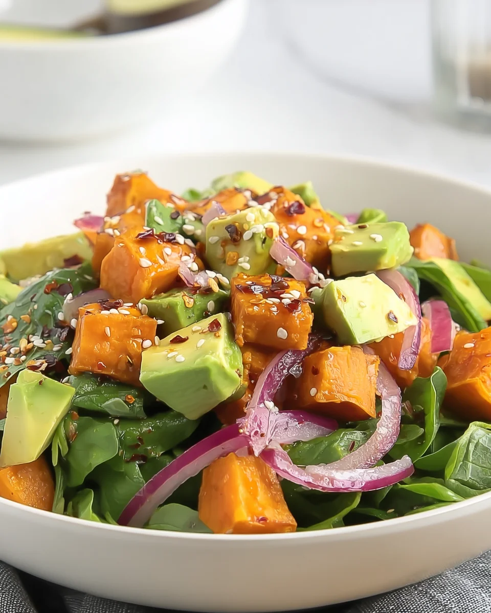 Roasted Sweet Potato and Avocado Salad