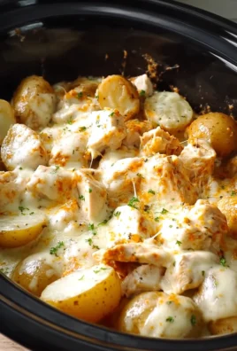 Slow Cooker Parmesan Garlic Chicken and Potatoes