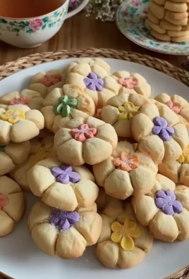 Spring Flower Shortbread Cookies
