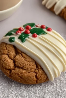 White Chocolate Dipped Molasses Cookies