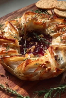 Baked Brie Phyllo Wreath