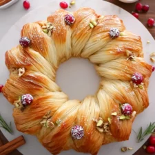 Baklava-Custard Christmas Wreath Recipe