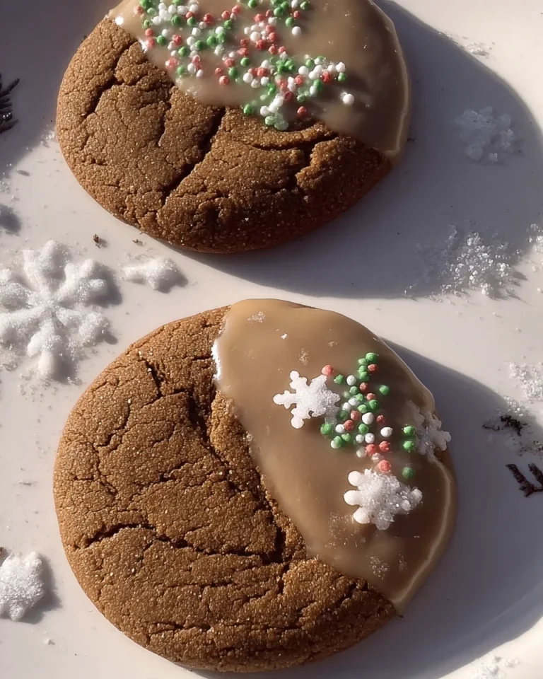 Brown Butter Maple Glaze Gingerbread Cookies