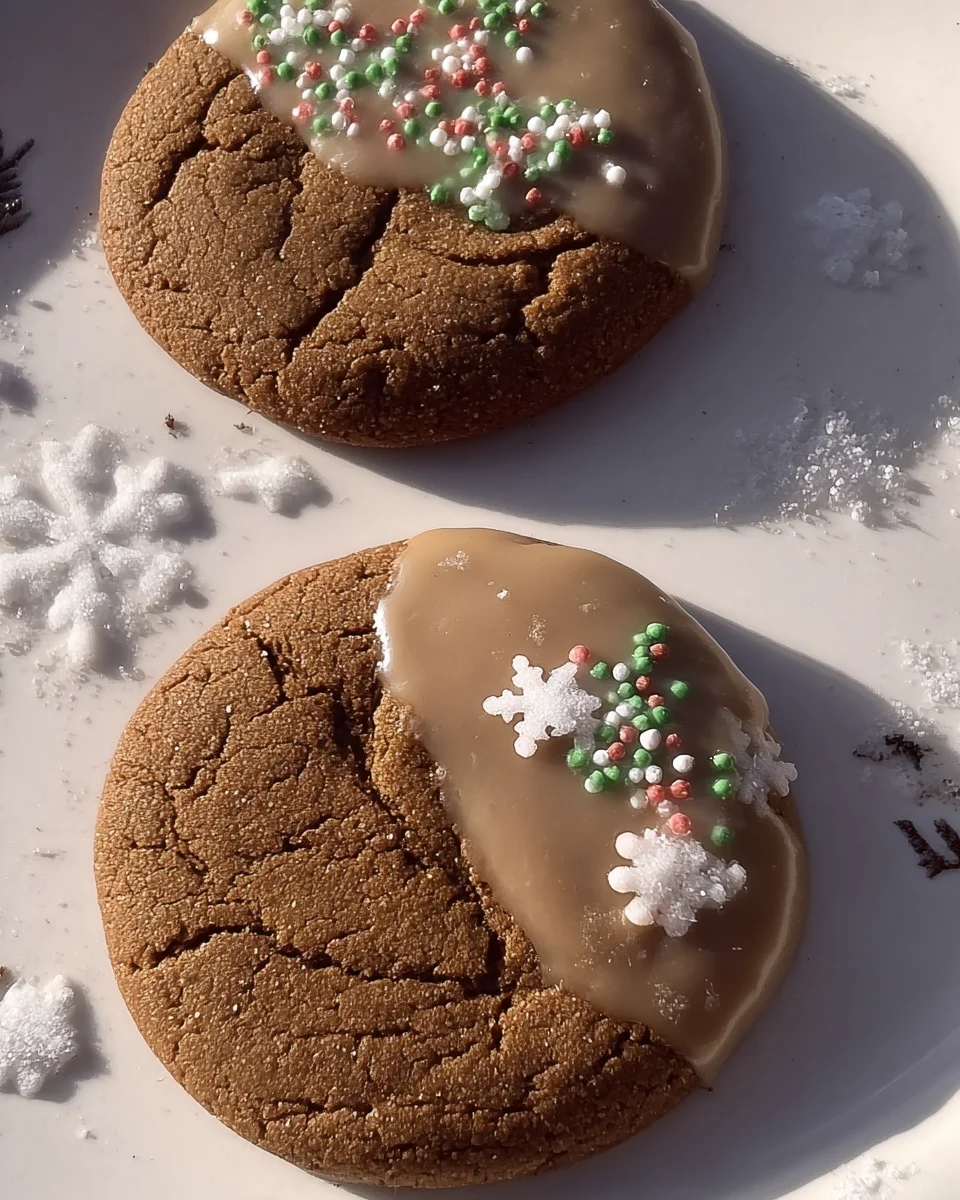 Brown Butter Maple Glaze Gingerbread Cookies