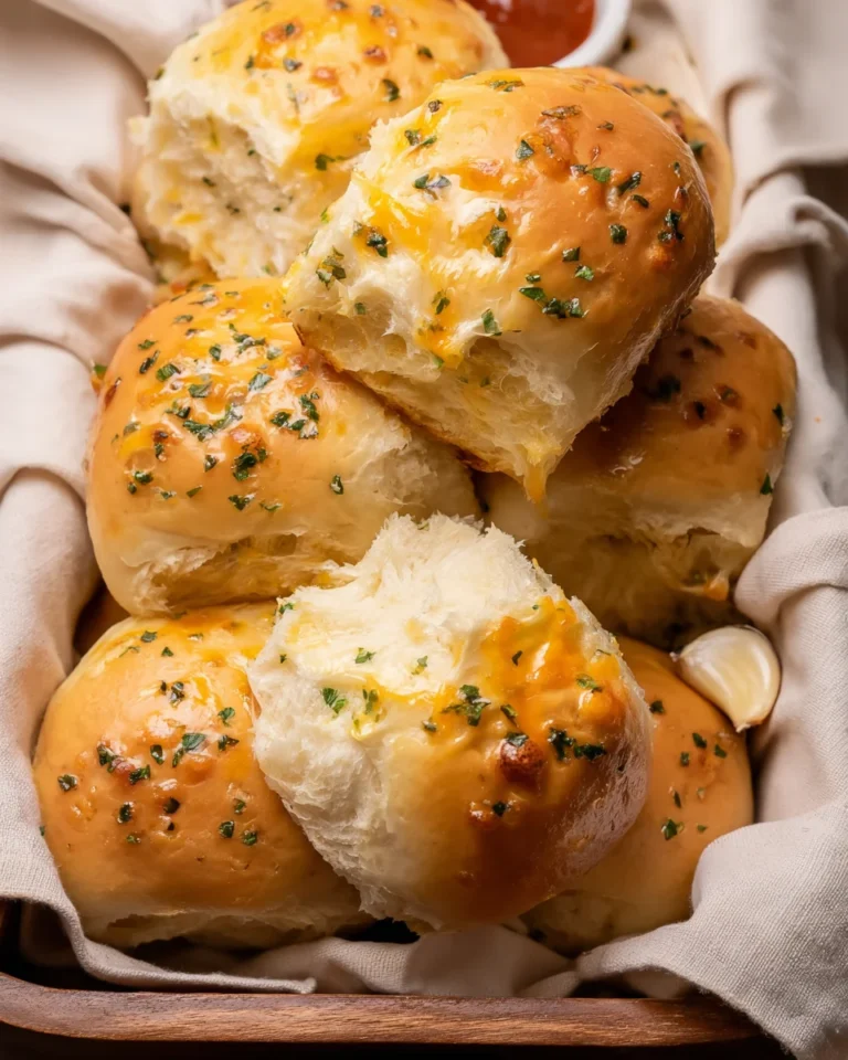 Cheesy Garlic Dinner Rolls