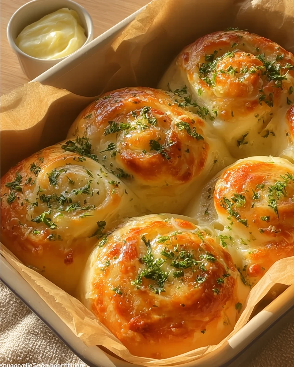 Cheesy Garlic Pull-Apart Rolls