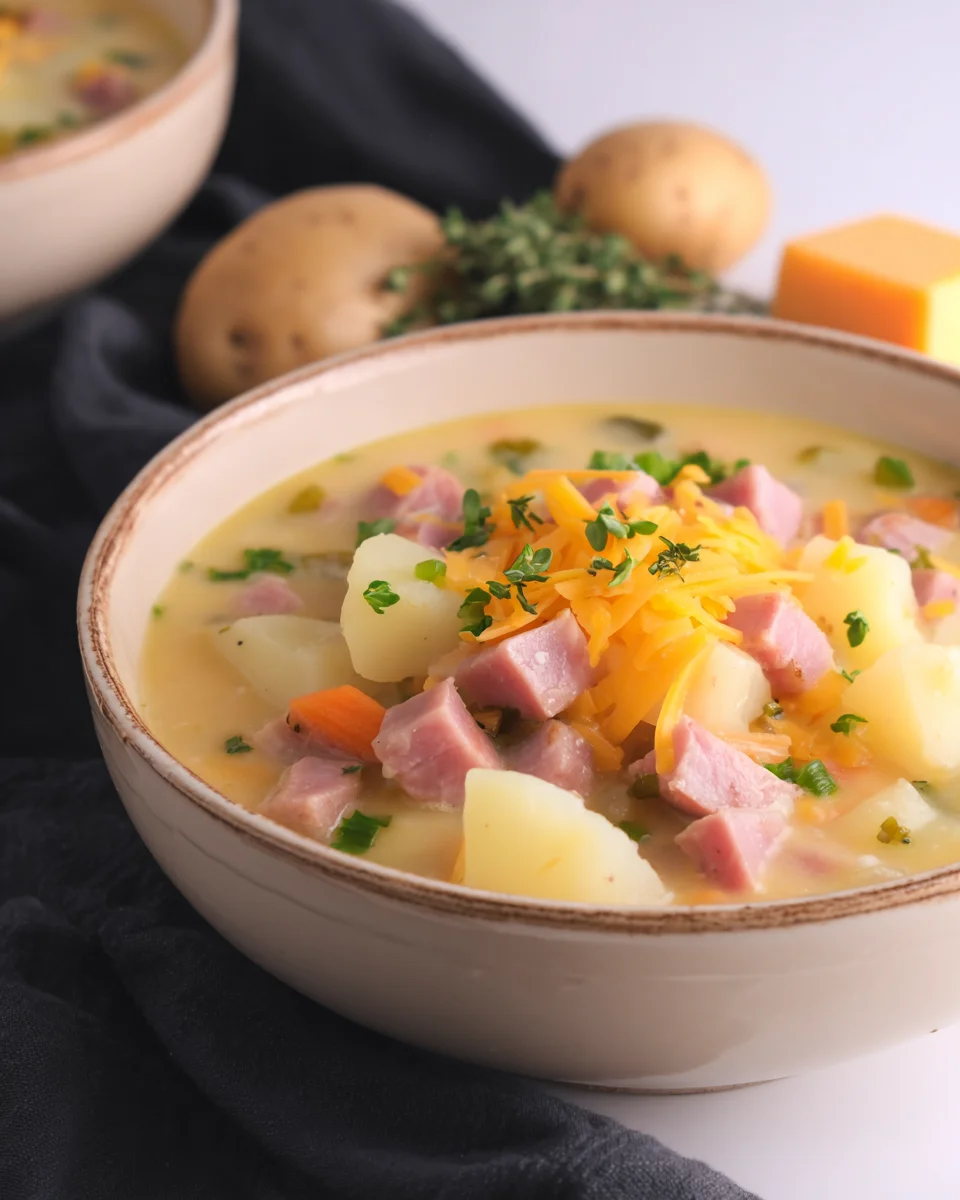 Cheesy Ham and Potato Soup