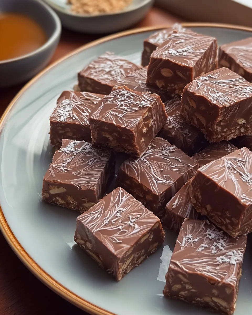 Chocolate Caramel Cookies (No Bake)