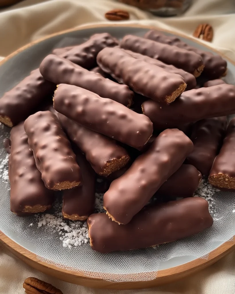 Chocolate Cigar Cookies (No Bake)