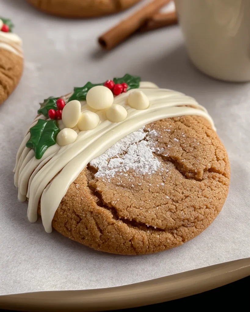 Christmas Chewy Maple Cookies with White Chocolate