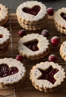 Cranberry Linzer Cookies