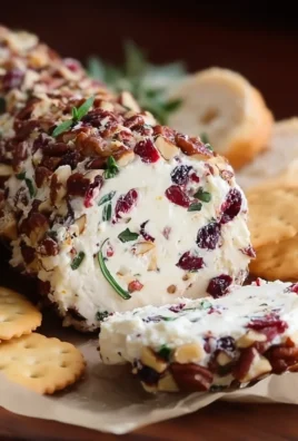 Cranberry, Pecan and Cheese Log