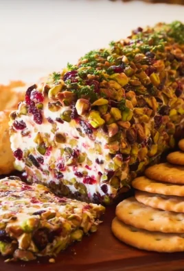 Cranberry Pistachio Cheese Log (10 minutes)