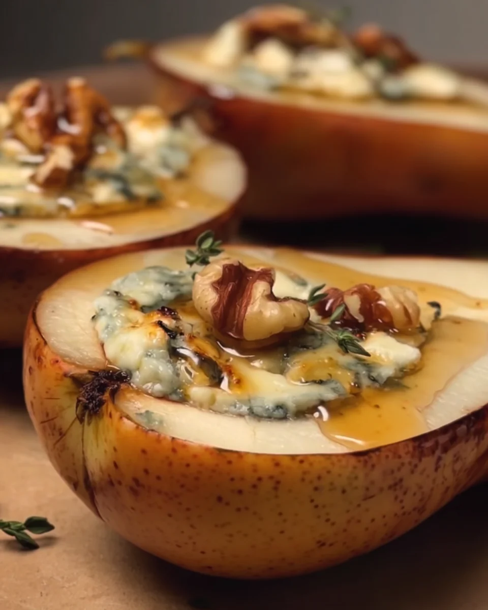 Easy Baked Gorgonzola Pears