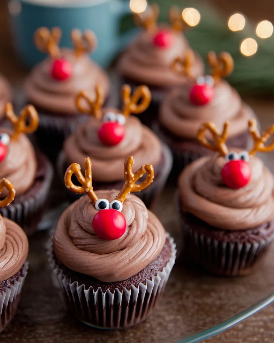 Easy Reindeer Cupcakes