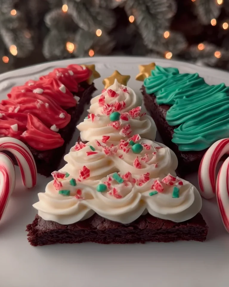 Festive Frosted Christmas Brownies