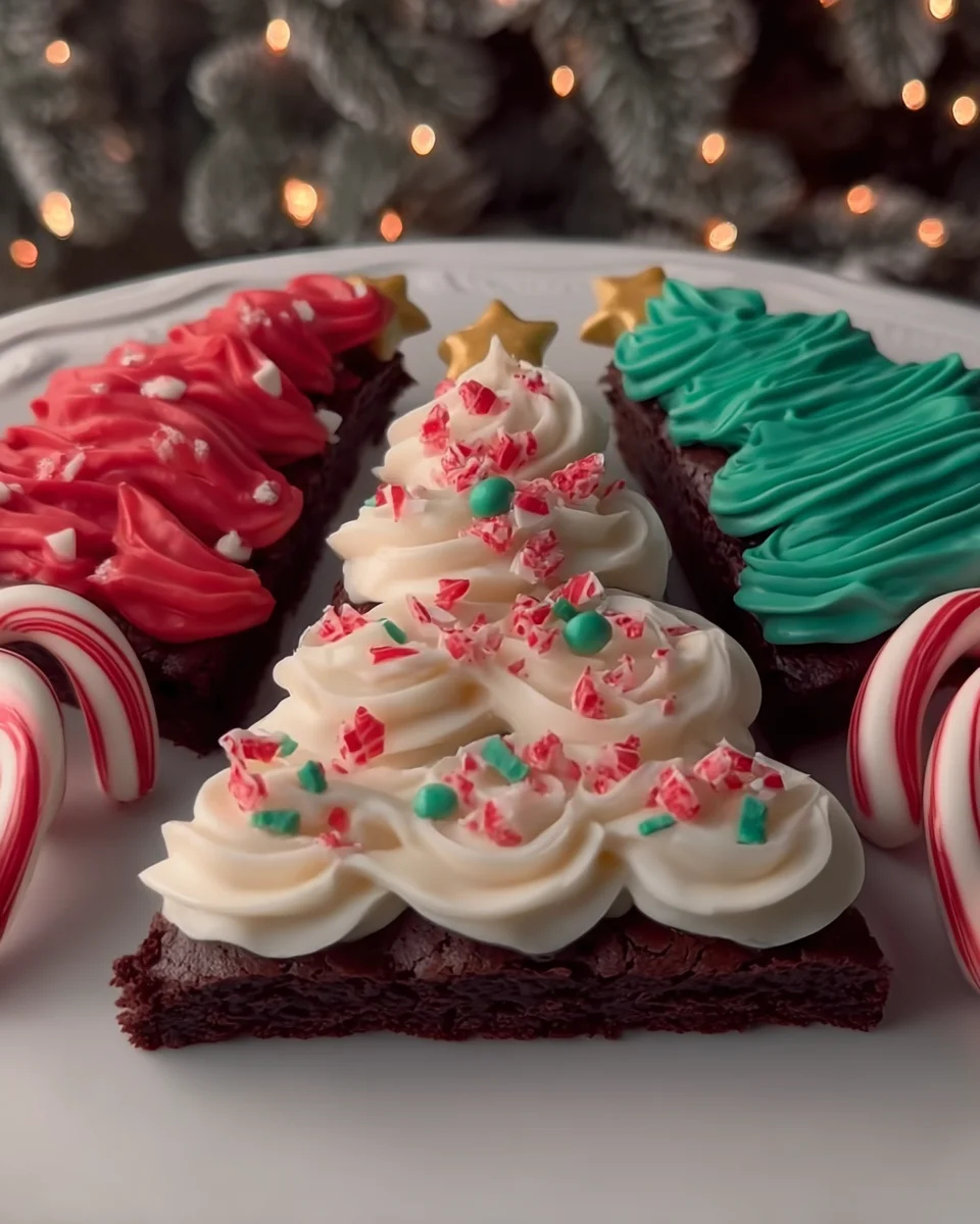 Festive Frosted Christmas Brownies