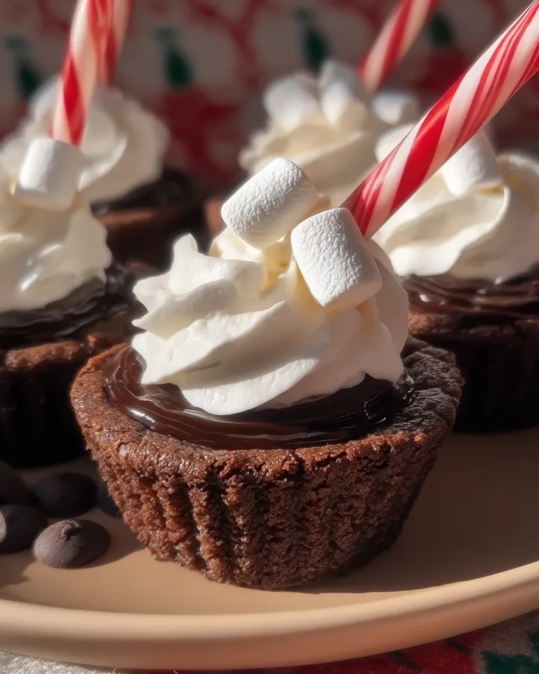 Hot Chocolate Brownie Cups