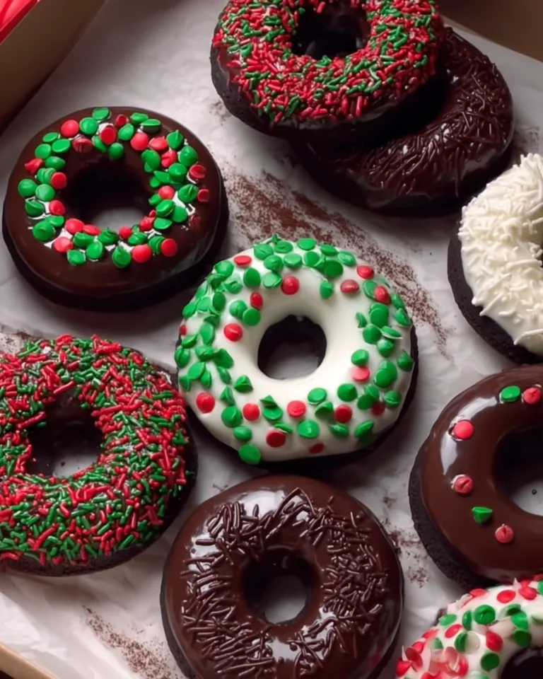 Mini Double Chocolate Cake Donuts