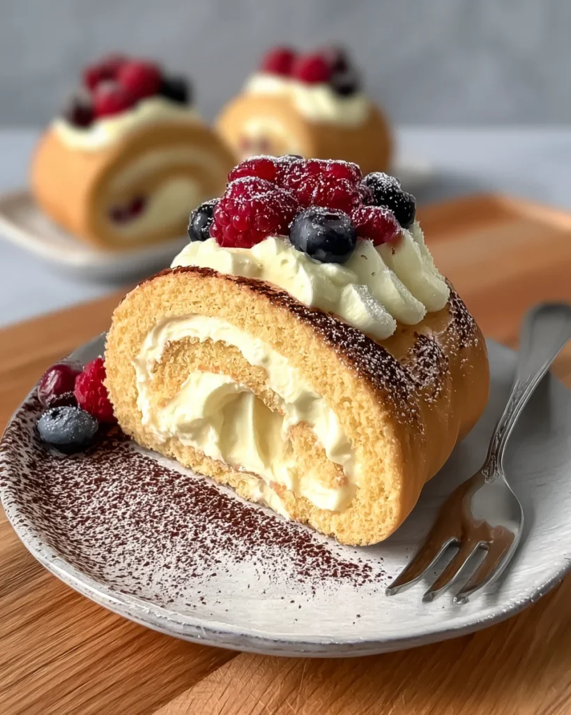 No-Bake Vanilla Tiramisu Roll