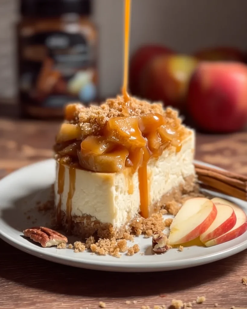 Salted Caramel Apple Pie Cheesecake