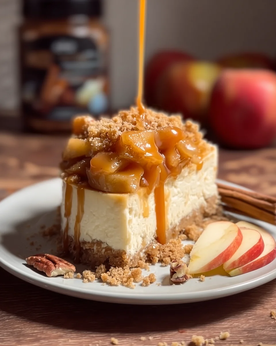 Salted Caramel Apple Pie Cheesecake