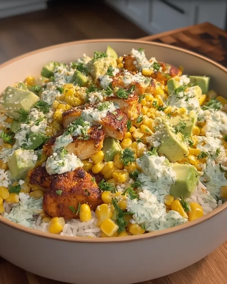 Street Corn Chicken Rice Bowl