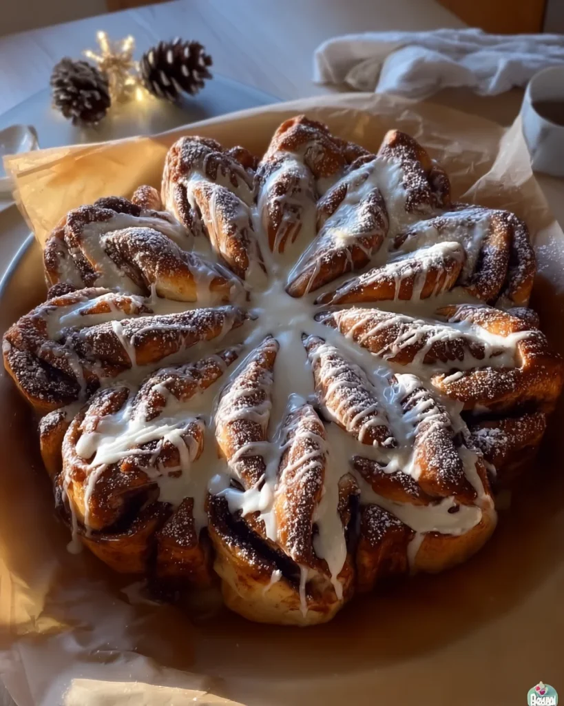 cinnamon roll pull apart snowflake