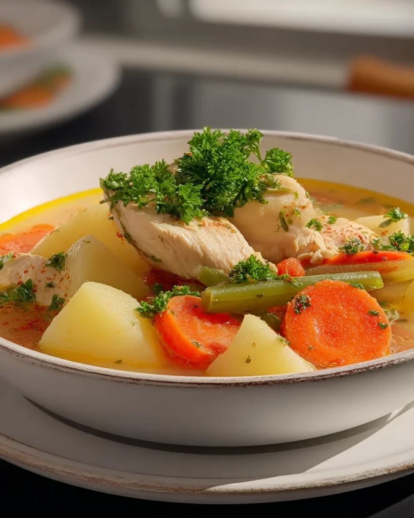 Boiled Chicken with Vegetables