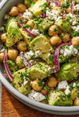 Chickpea Feta Avocado Salad