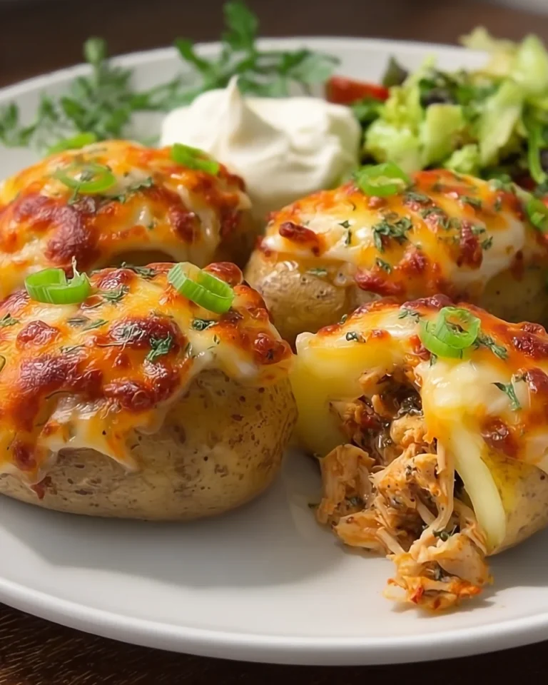 Crack Chicken Stuffed Baked Potatoes