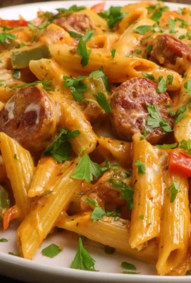 Creamy Cajun Sausage Pasta