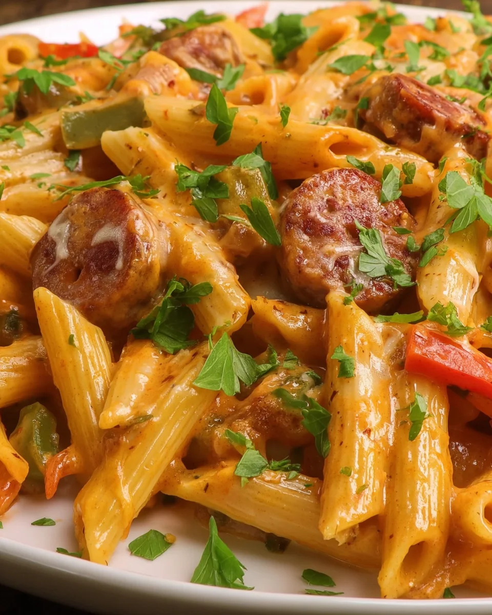 Creamy Cajun Sausage Pasta