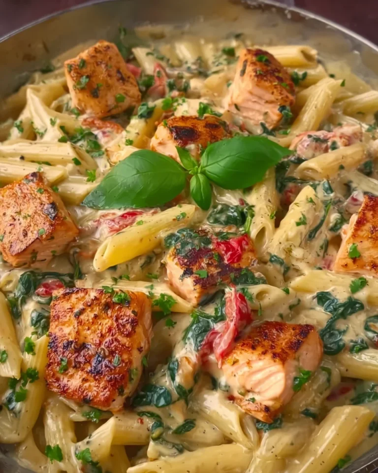 Creamy Tuscan Salmon Penne