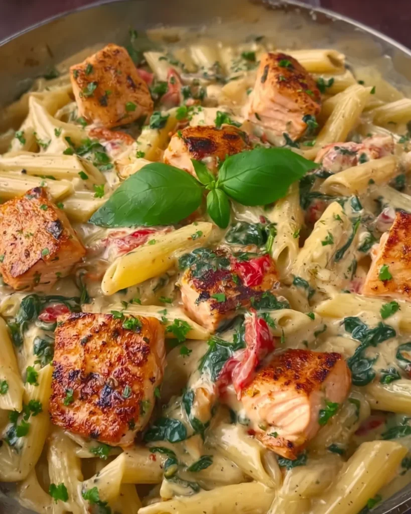 Creamy Tuscan Salmon Penne