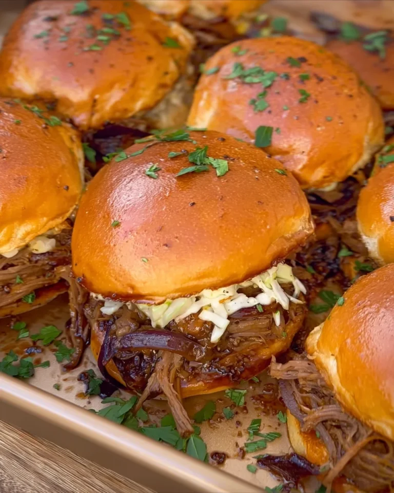 Garlic Pulled Beef Sliders