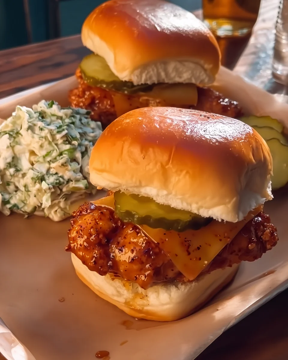 Hot Honey Chicken Sliders
