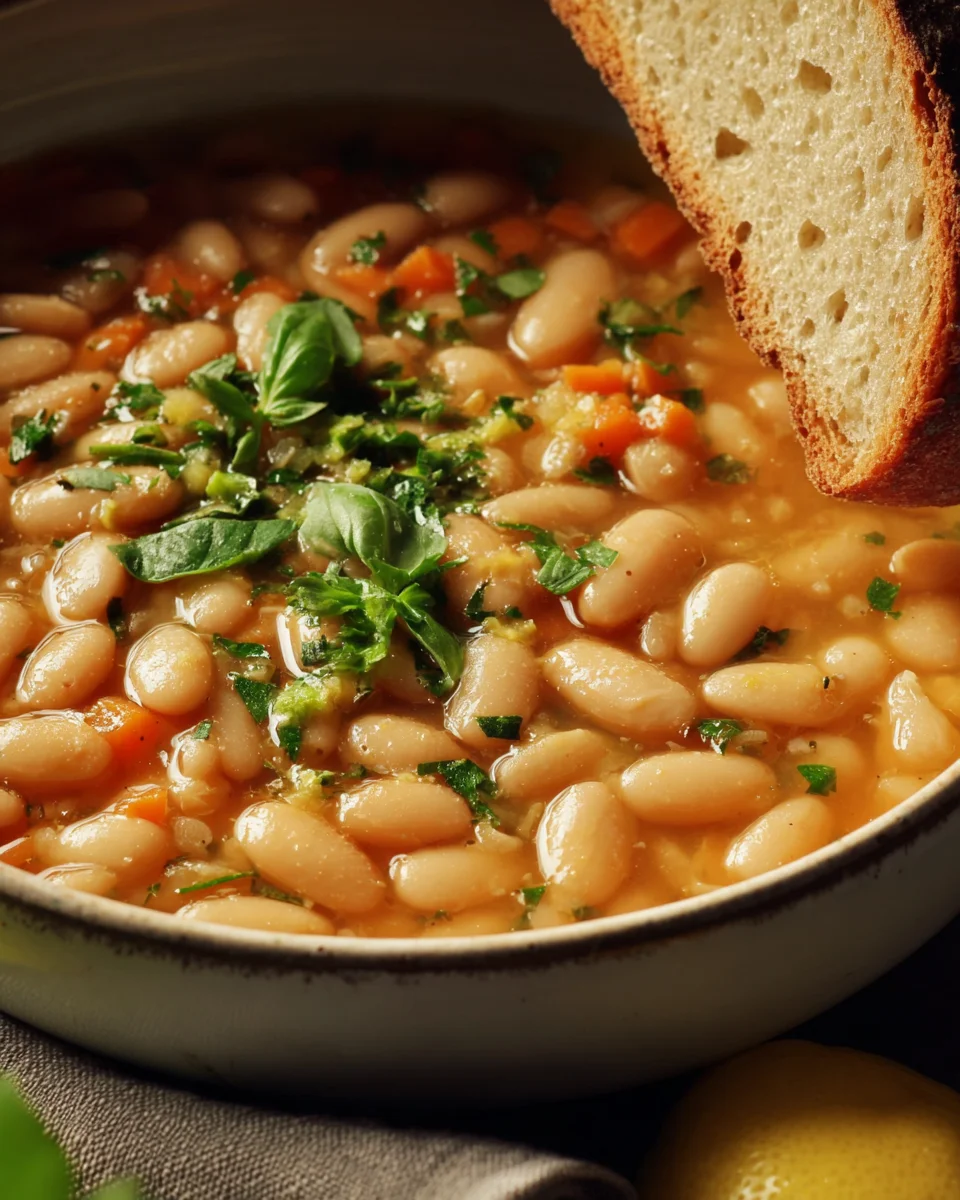 One-Pot Brothy Beans with Herbs & Lemon